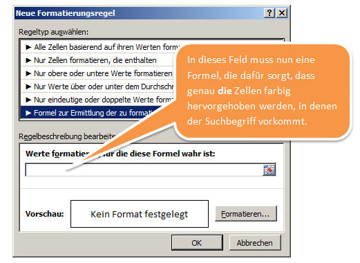 in diesem Dialog wird die Formel eingegeben