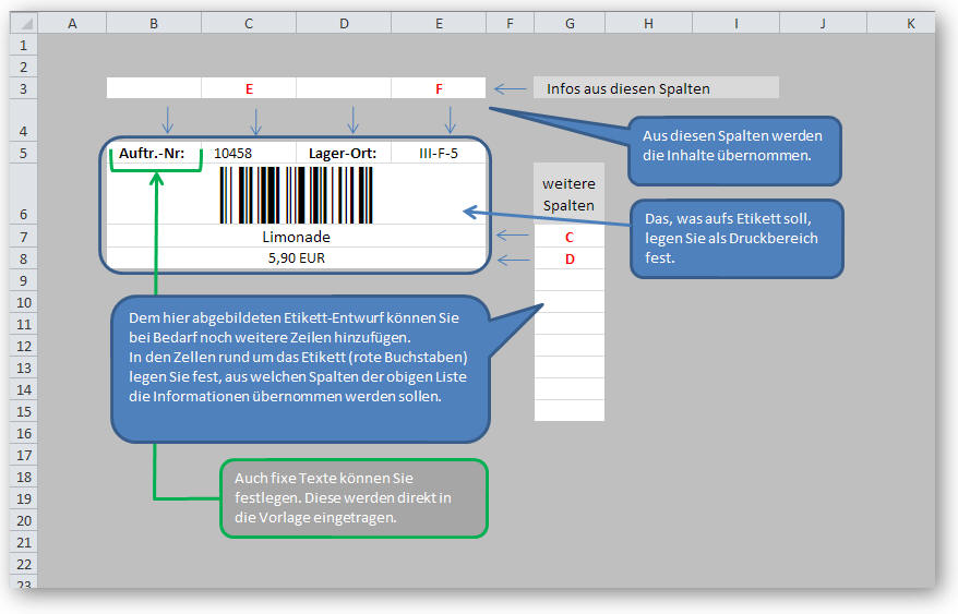 mit Excel den Label-Writer ansteuern